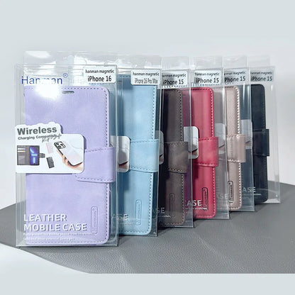 Case for iPhone 17 Pro max 6.9 Hanman 2 in 1 Detachable Magnetic Wallet