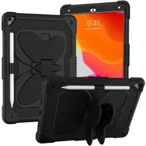 iPad new 9.7 /Air 2 / iPad 6 butterfly penslot stand case