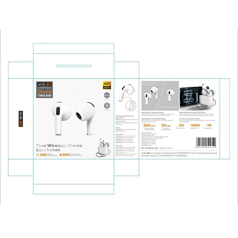 Mobigo TWS bluetooth Stereo earphone TWSAir