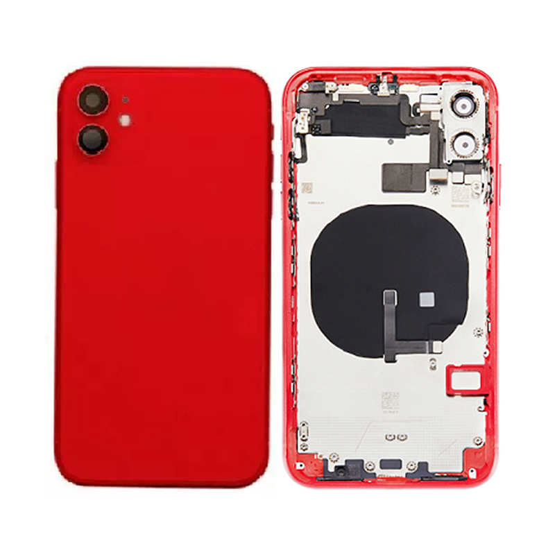 Back Housing With Power Flex Red No Logo For iPhone 11
