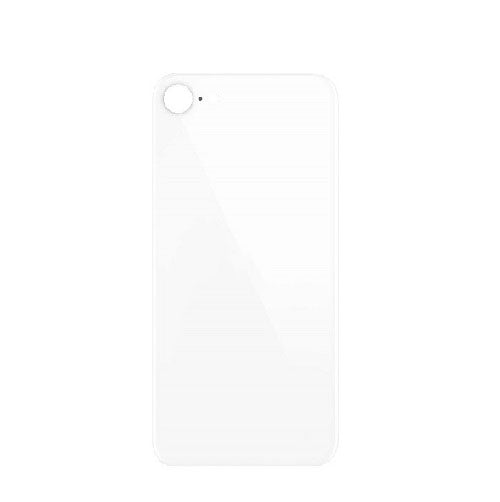 Back Glass White No Logo for iPhone SE2022 (SE3) (Premium Colour)