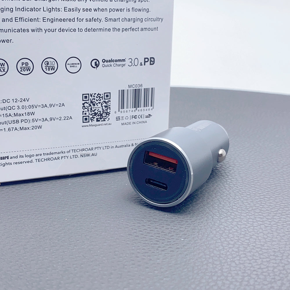 Maxguard 38W UAB A+C car charger MC036