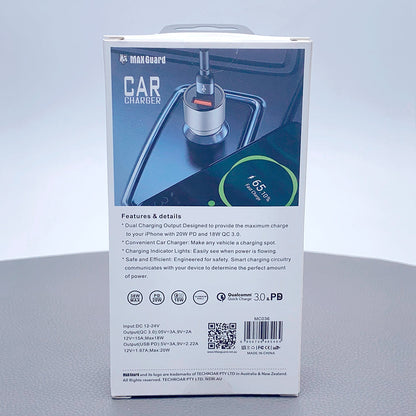 Maxguard 38W UAB A+C car charger MC036