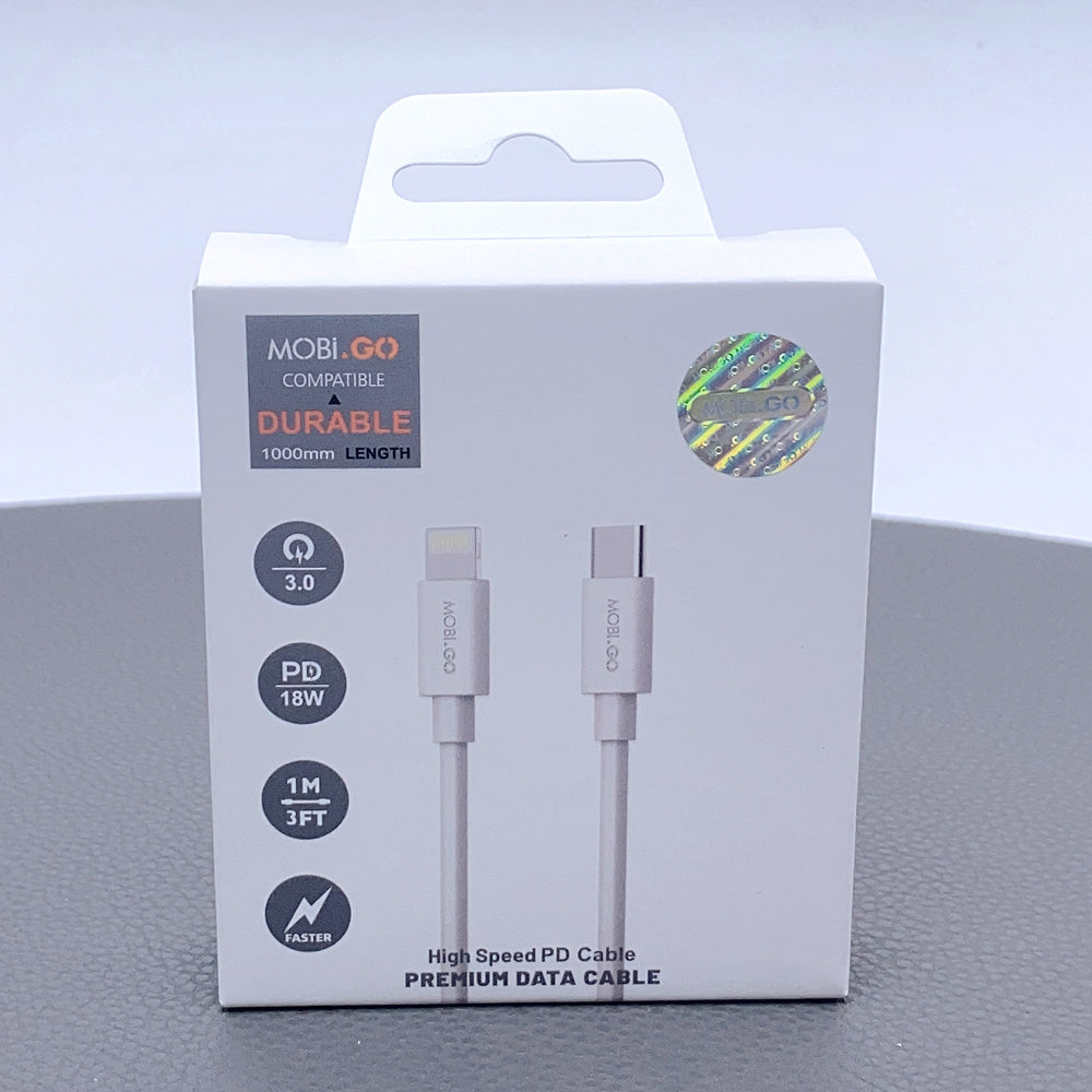Mobigo 1m 20W Type-C to Lightning Cable 201LC/GO201TL