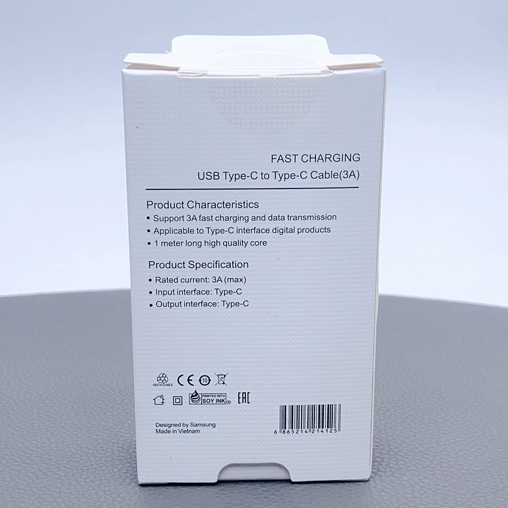 Sams Type-C to Type-C  3a Cable Ori Quality (white box)