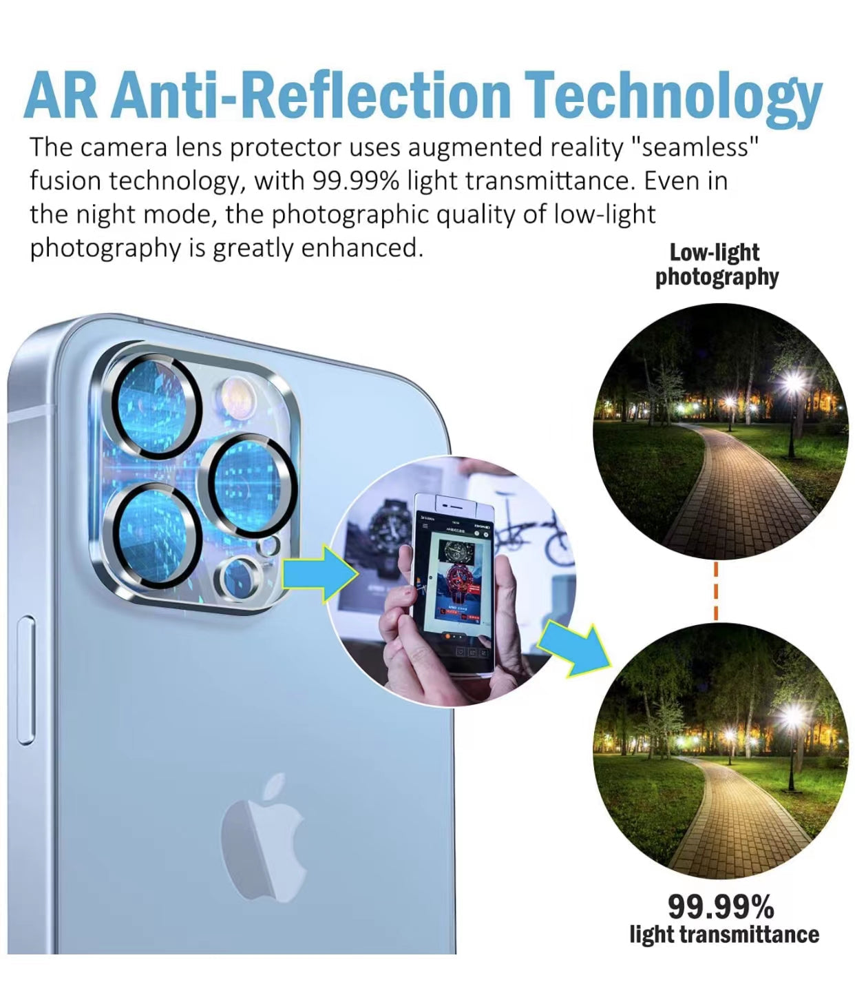 Camera lens glass screen protector for iPhone TX05
