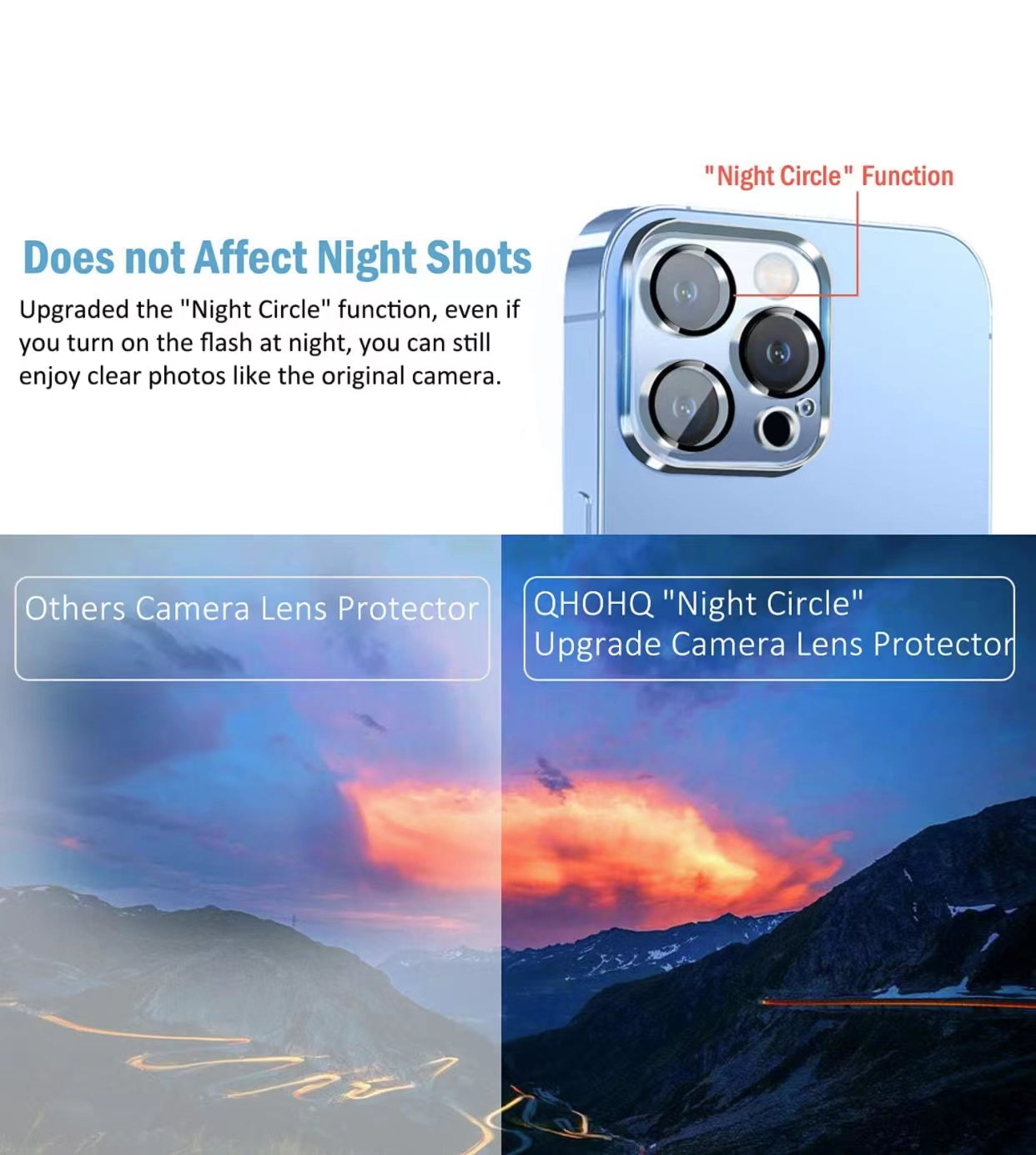 Camera lens glass screen protector for iPhone TX05