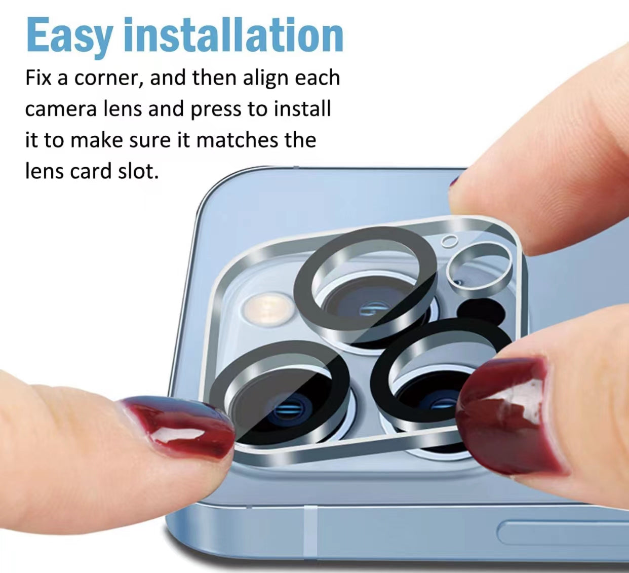 Camera lens glass screen protector for iPhone TX05