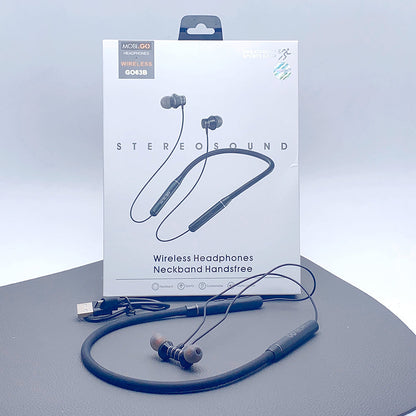 Mobigo Magnetic Neckband Wireless Bluetooth Earphones GO63B