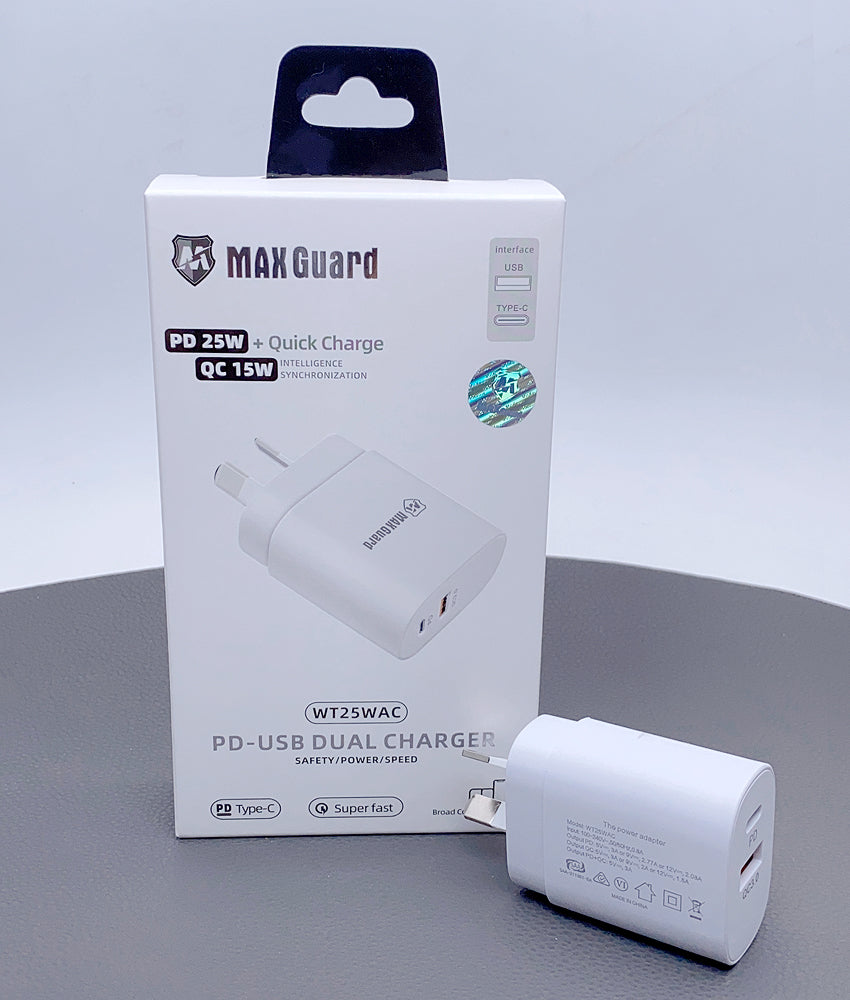 Maxguard PD 25W charger WT25WAC (support super fast changing)