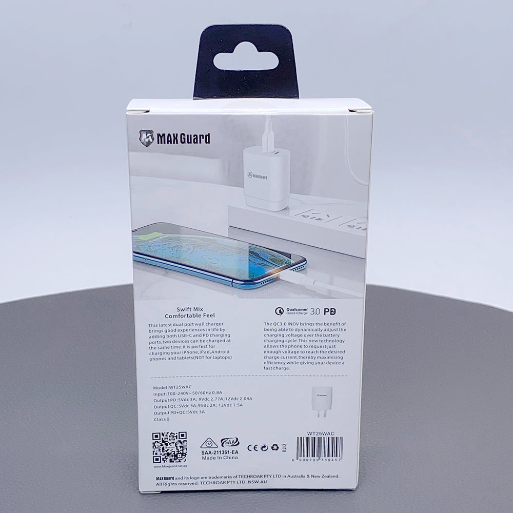 Maxguard PD 25W charger WT25WAC (support super fast changing)