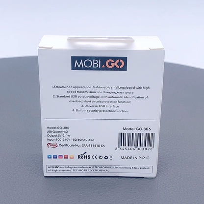 Mobigo 2.1A  wall charger GO306