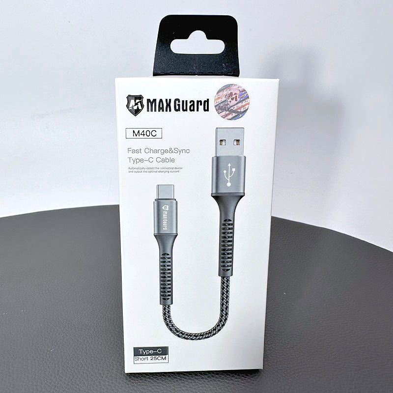 Maxguard 25cm USB A To Type-C cable M40C