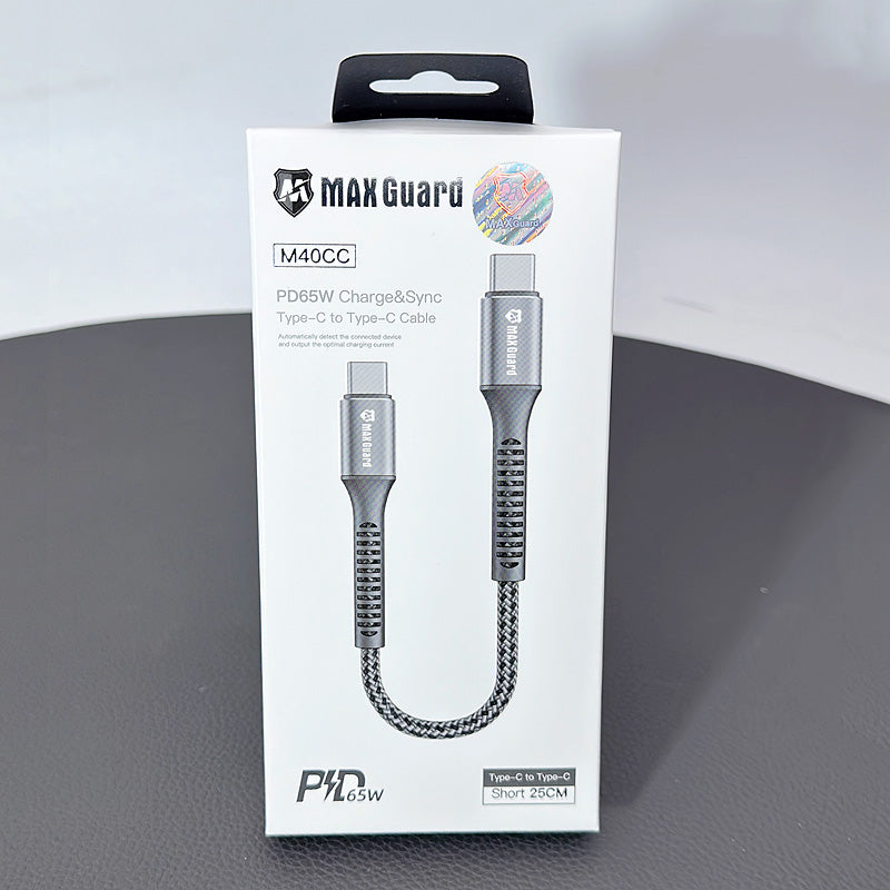 Maxguard 25cm 65W Type-C to C cable M40CC