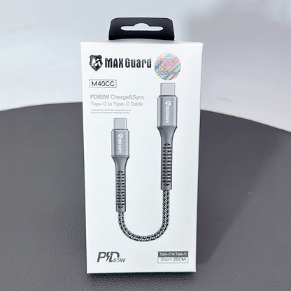 Maxguard 25cm 65W Type-C to C cable M40CC
