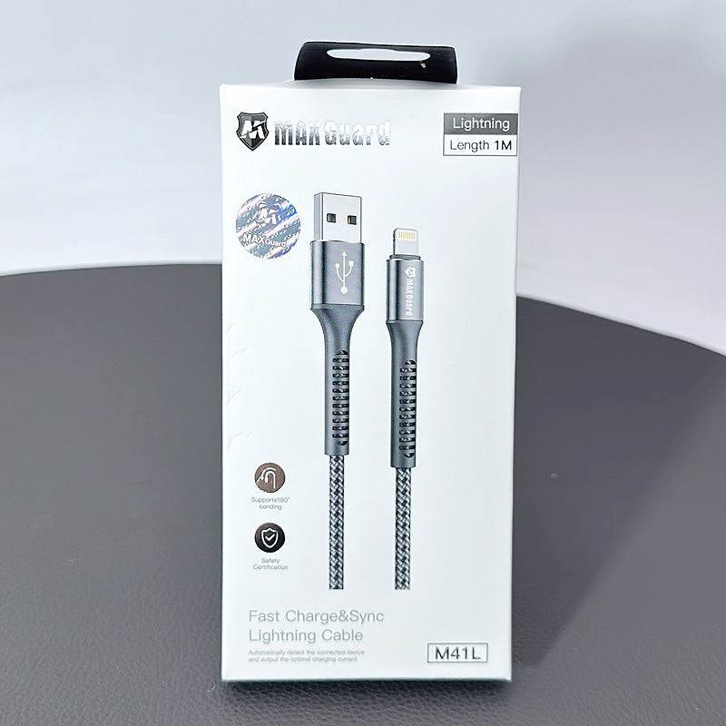 Maxguard 1m USB-A to Lightning cable M41L