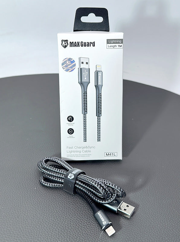Maxguard 1m USB-A to Lightning cable M41L
