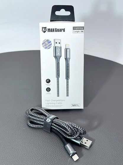 Maxguard 1m USB-A to Lightning cable M41L