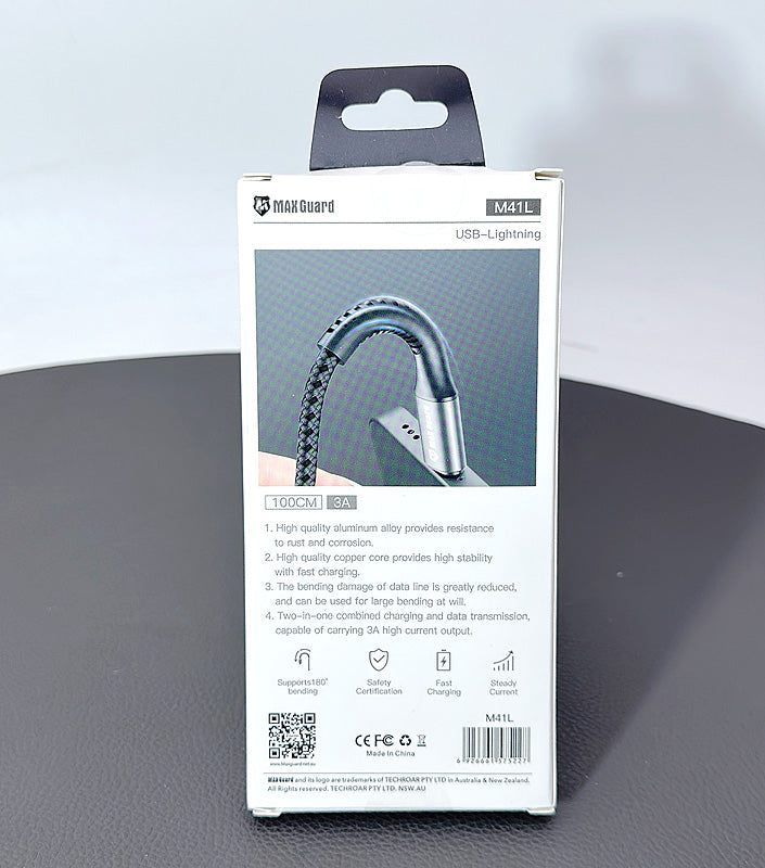 Maxguard 1m USB-A to Lightning cable M41L