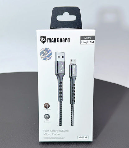 Maxguard 1m USB-A to Micro cable M41M