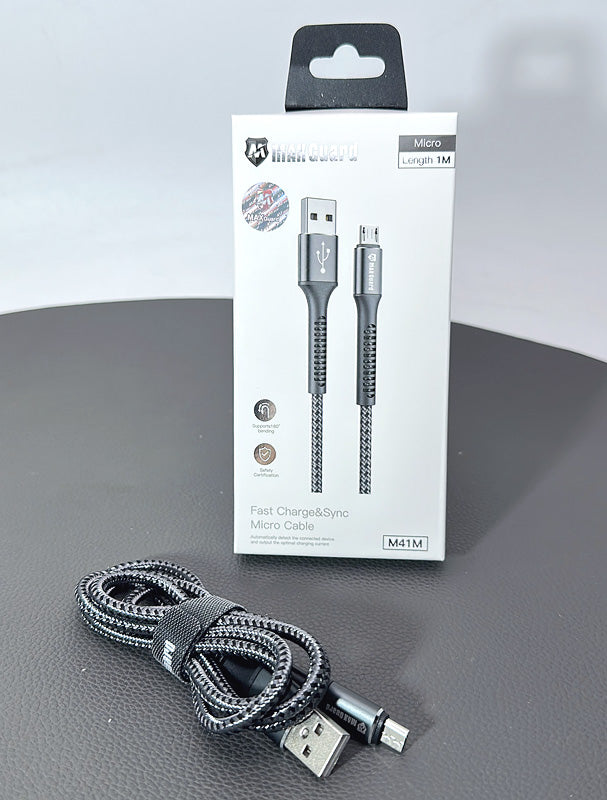 Maxguard 1m USB-A to Micro cable M41M
