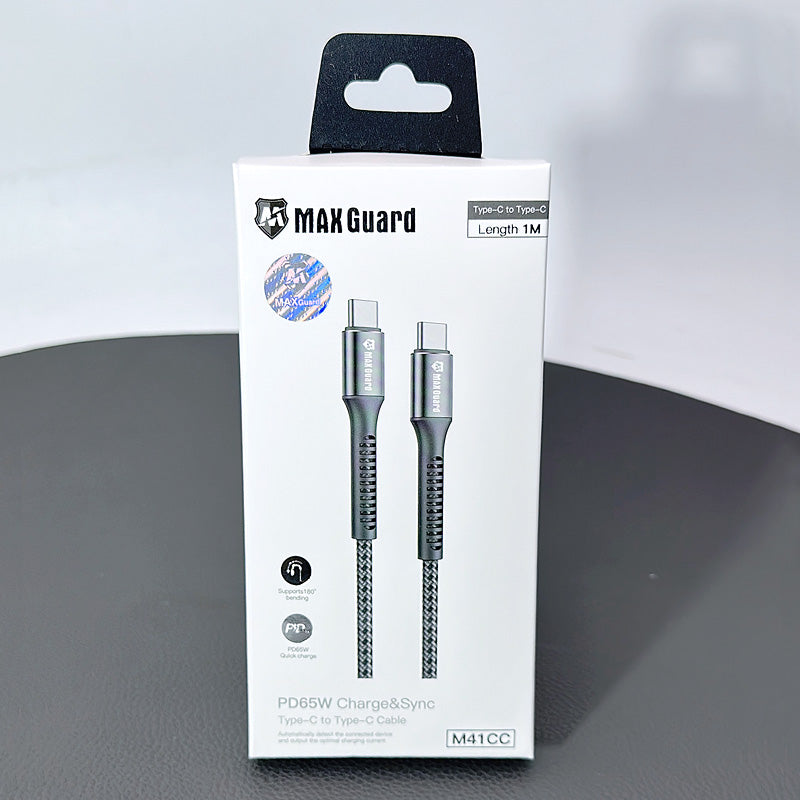 Maxguard 1m 65W Type-C to C cable M41CC