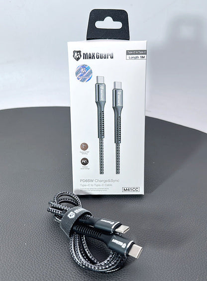 Maxguard 1m 65W Type-C to C cable M41CC