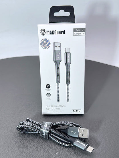 Maxguard 1m USB A To Type-C cable M41C