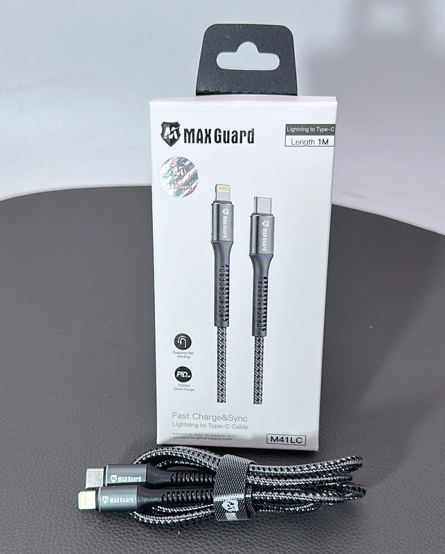 Maxguard 1m 20W Type-C to Lightning cable M41LC