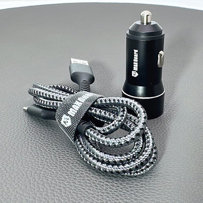 Maxguard 3.1A 2 USB car charger with USB-A to C combo MC039C