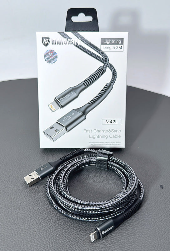 Maxguard 2m USB-A to Lightning cable M42L