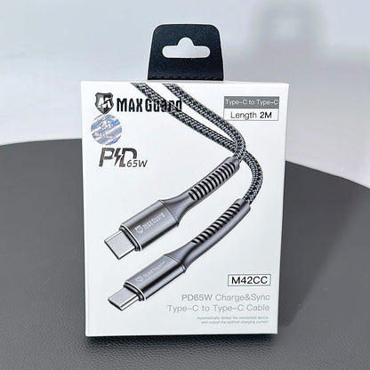 Maxguard 2m 65W Type-C to C cable M42CC