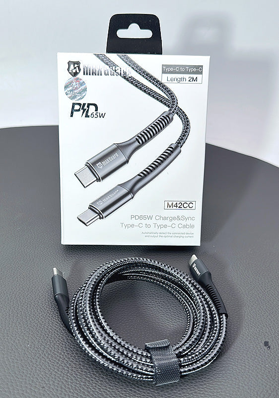Maxguard 2m 65W Type-C to C cable M42CC