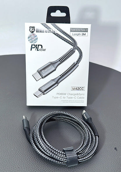 Maxguard 2m 65W Type-C to C cable M42CC