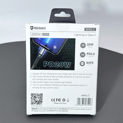 Maxguard 2m 20W Type-C to Lightning cable M42LC