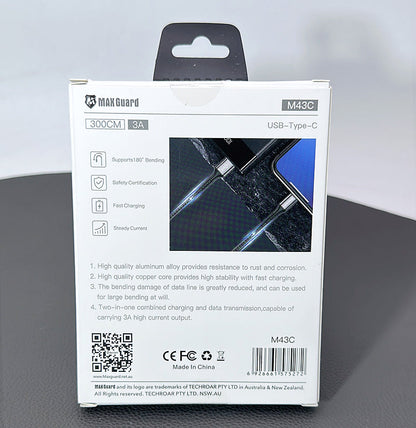 Maxguard 3m USB A To Type-C cable M43C