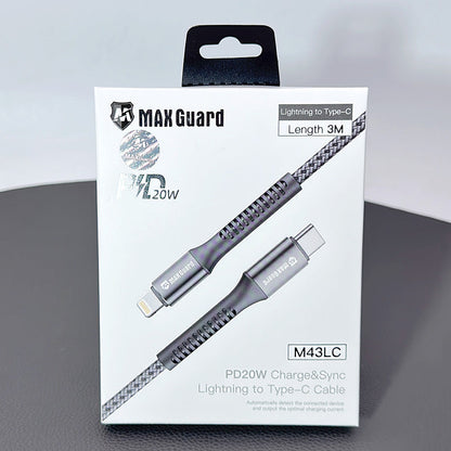 Maxguard 3m 20W Type-C to Lightning cable M43LC