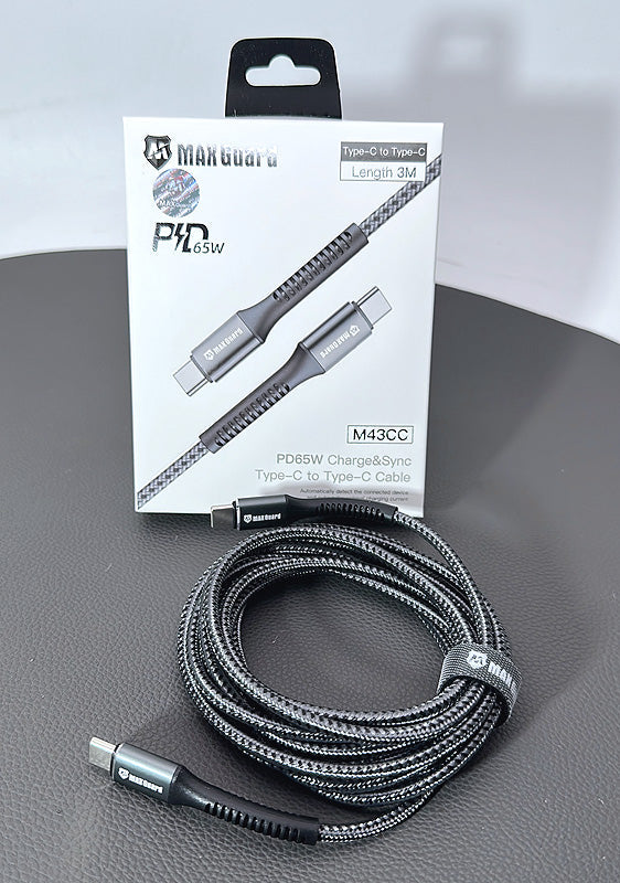 Maxguard 3m 65W Type-C to C cable M43CC