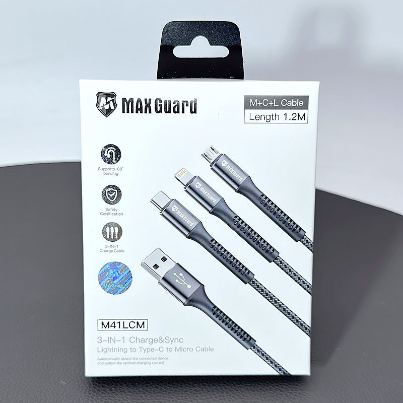 Maxguard 1.2m  3 in 1 cable M41LCM