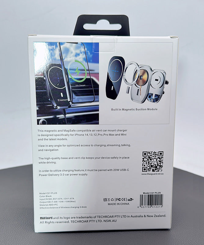 Maxguard 15W MagFit Wireless Car Holder C21 Plus