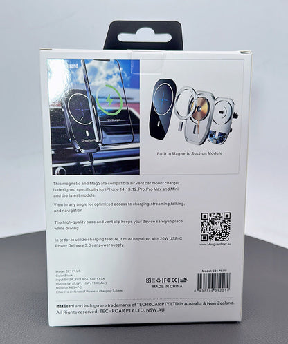 Maxguard 15W MagFit Wireless Car Holder C21 Plus
