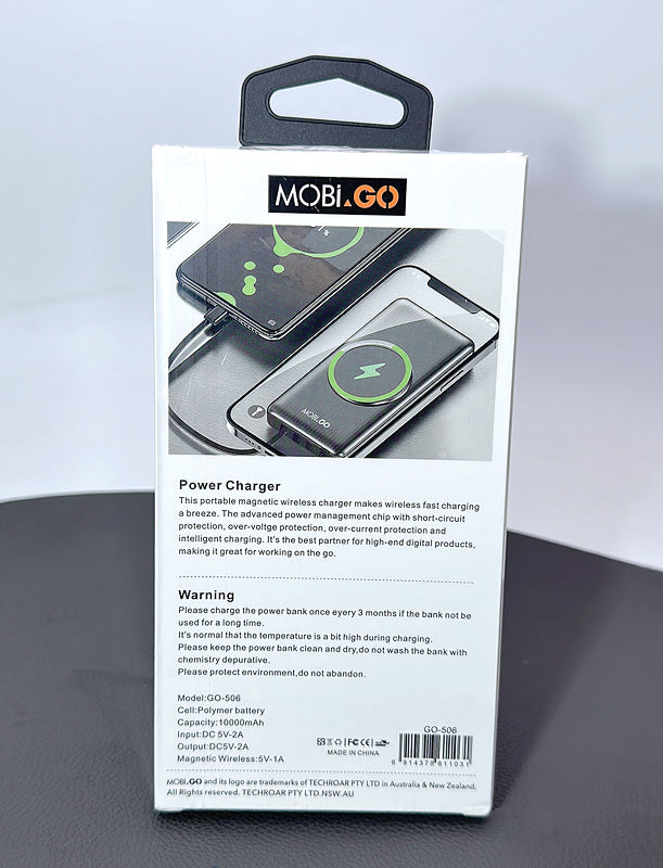 Mobigo 10000 mah MagFit power bank GO506